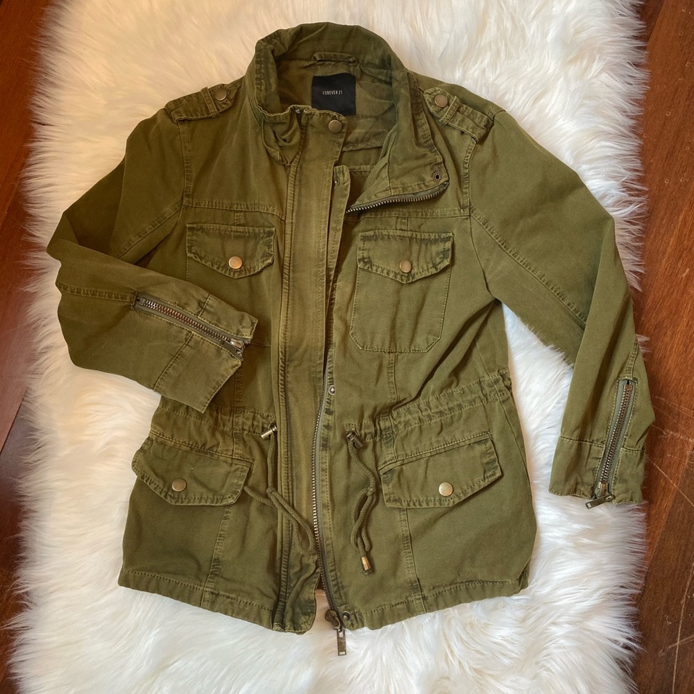 Military green jacket